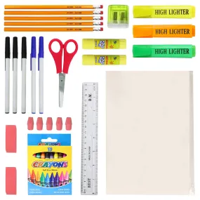 36 Piece Wholesale Basic School Supply Kits - Bulk Case of 48 Kits