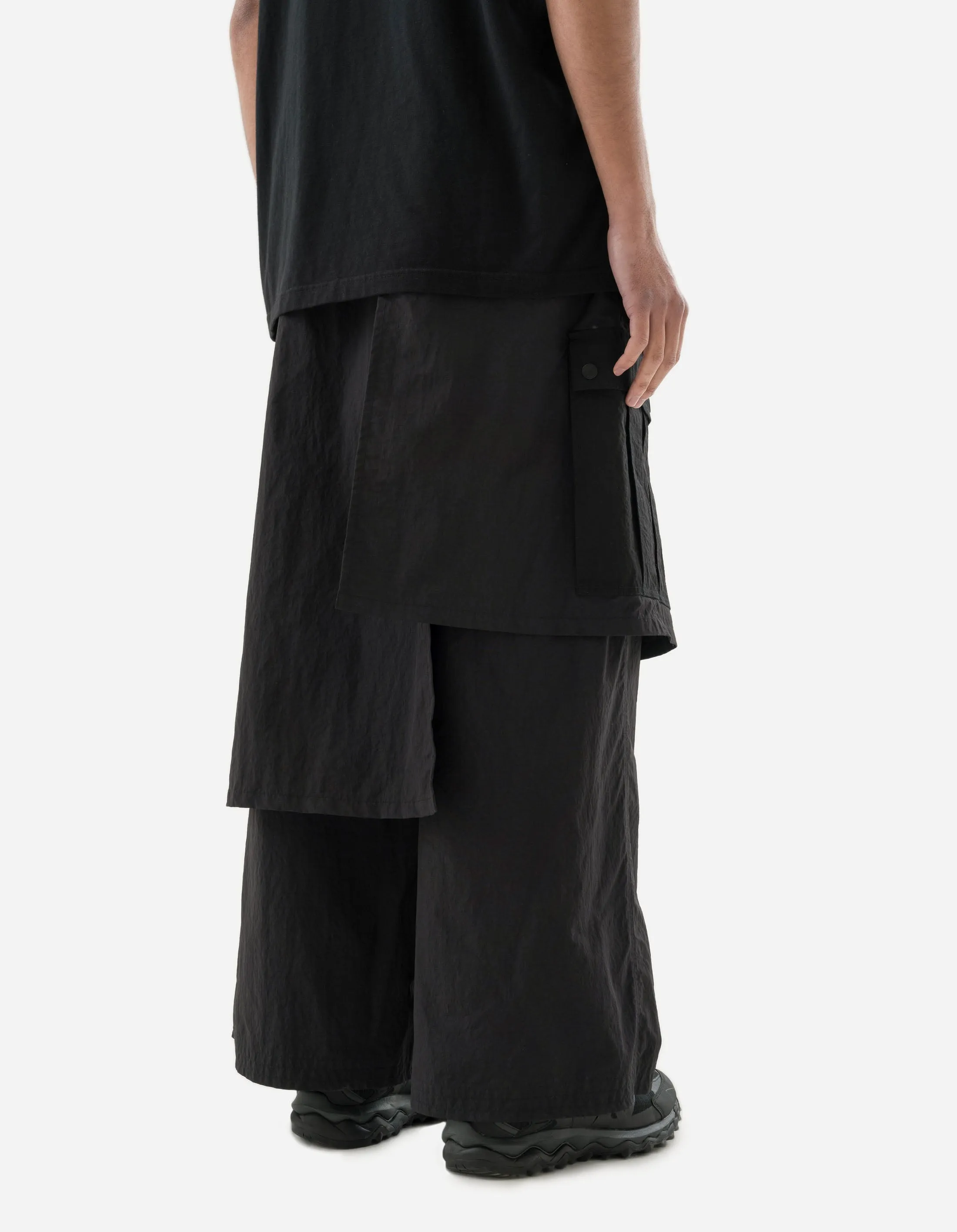 5283 Asym Cargo Hakama Pants WR Black