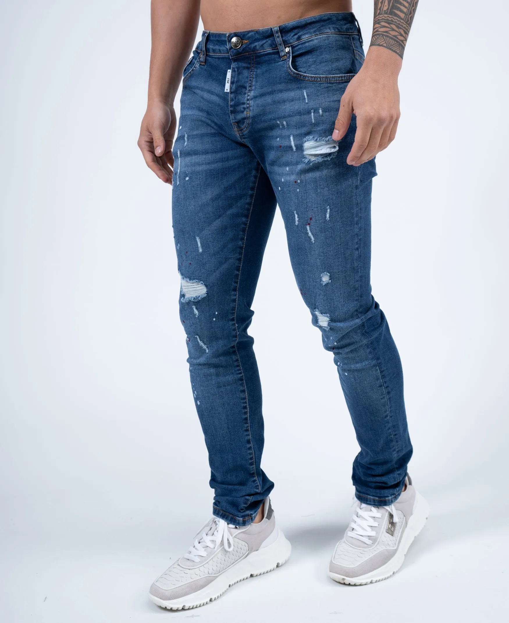 AB Lifestyle Slim-Fit Denim Jeans Paint