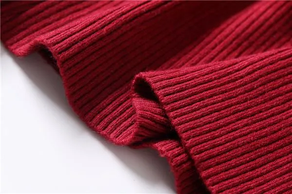 Autumn Winter Thickening Basic Women's Slit Neckline Strapless Sweater