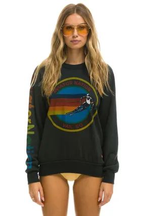 AVIATOR NATION VAIL CREW SWEATSHIRT - CHARCOAL