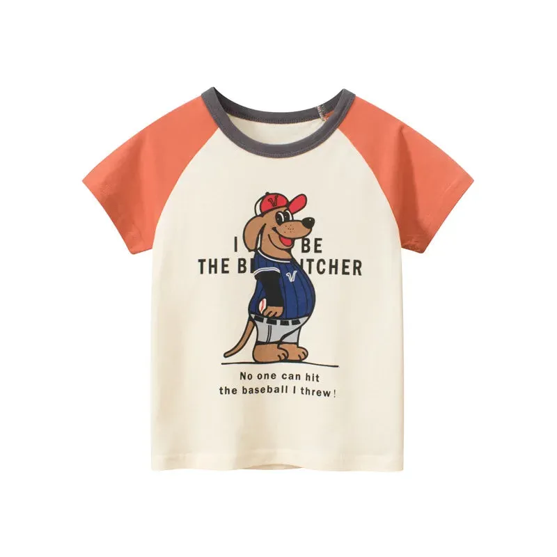 Baby Boy 2-8T Summer Short Dinosaur Graphic Tees