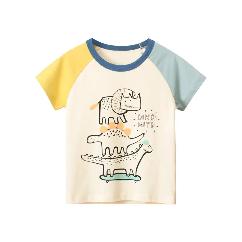 Baby Boy 2-8T Summer Short Dinosaur Graphic Tees