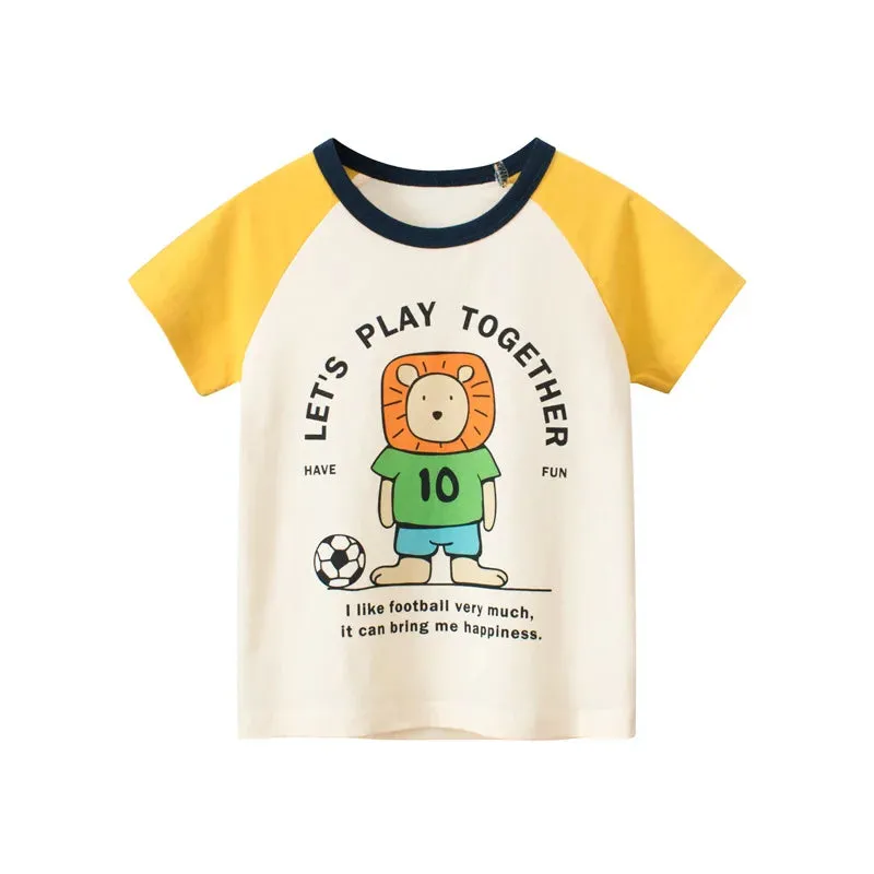 Baby Boy 2-8T Summer Short Dinosaur Graphic Tees