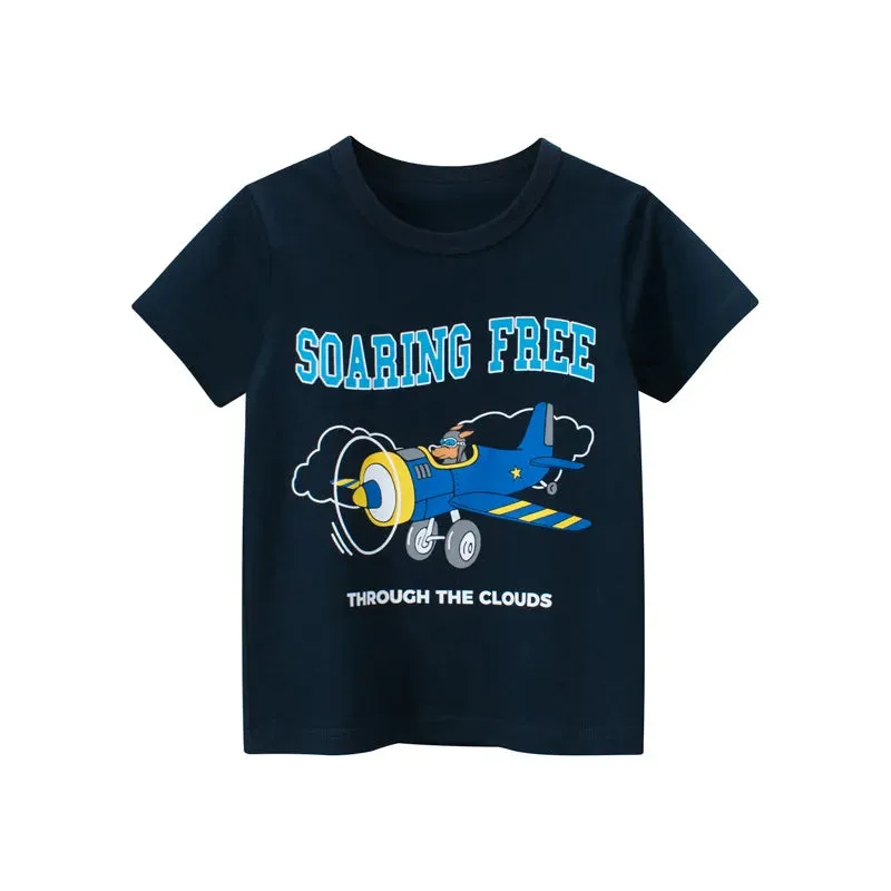 Baby Boy 2-8T Summer Short Dinosaur Graphic Tees