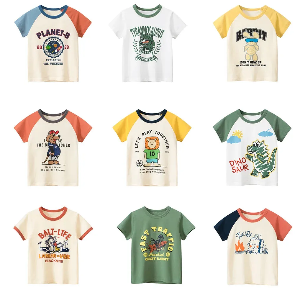 Baby Boy 2-8T Summer Short Dinosaur Graphic Tees