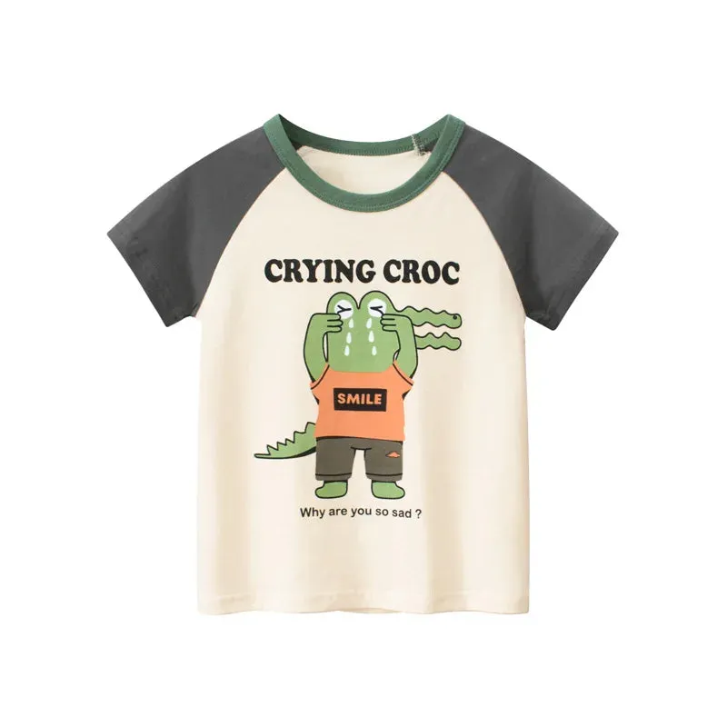 Baby Boy 2-8T Summer Short Dinosaur Graphic Tees