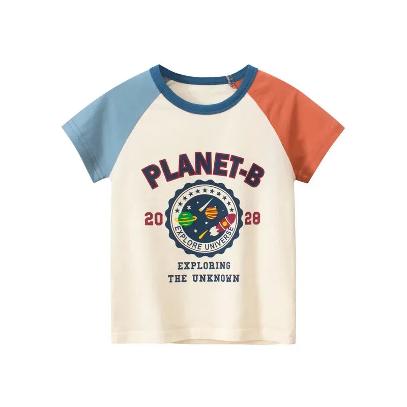 Baby Boy 2-8T Summer Short Dinosaur Graphic Tees