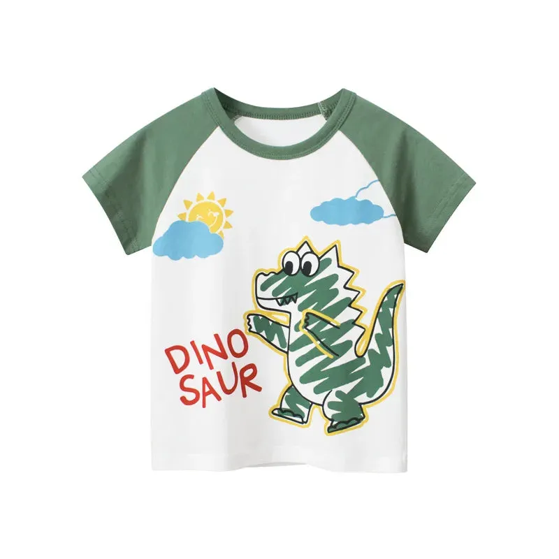 Baby Boy 2-8T Summer Short Dinosaur Graphic Tees