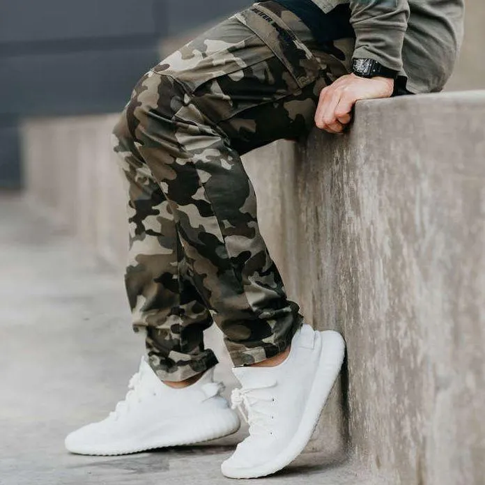 Better Bodies Harlem Cargo Pants - Military Camo