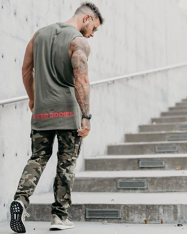 Better Bodies Harlem Cargo Pants - Military Camo