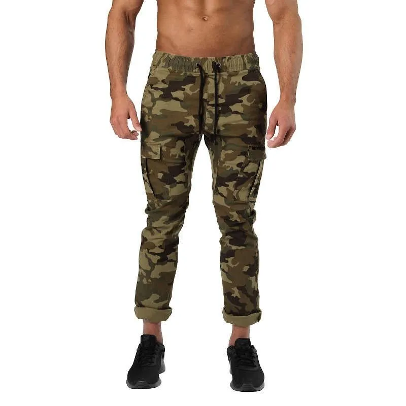 Better Bodies Harlem Cargo Pants - Military Camo