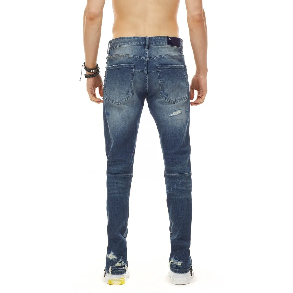 Bleunoir Antique Stud Jeans - Mode Blue