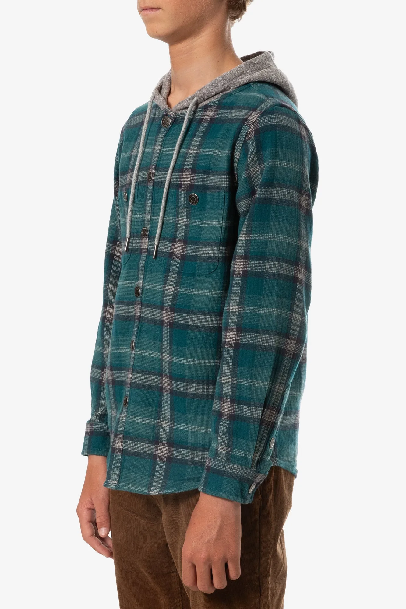 BOYS HAROLD HOODED FLANNEL