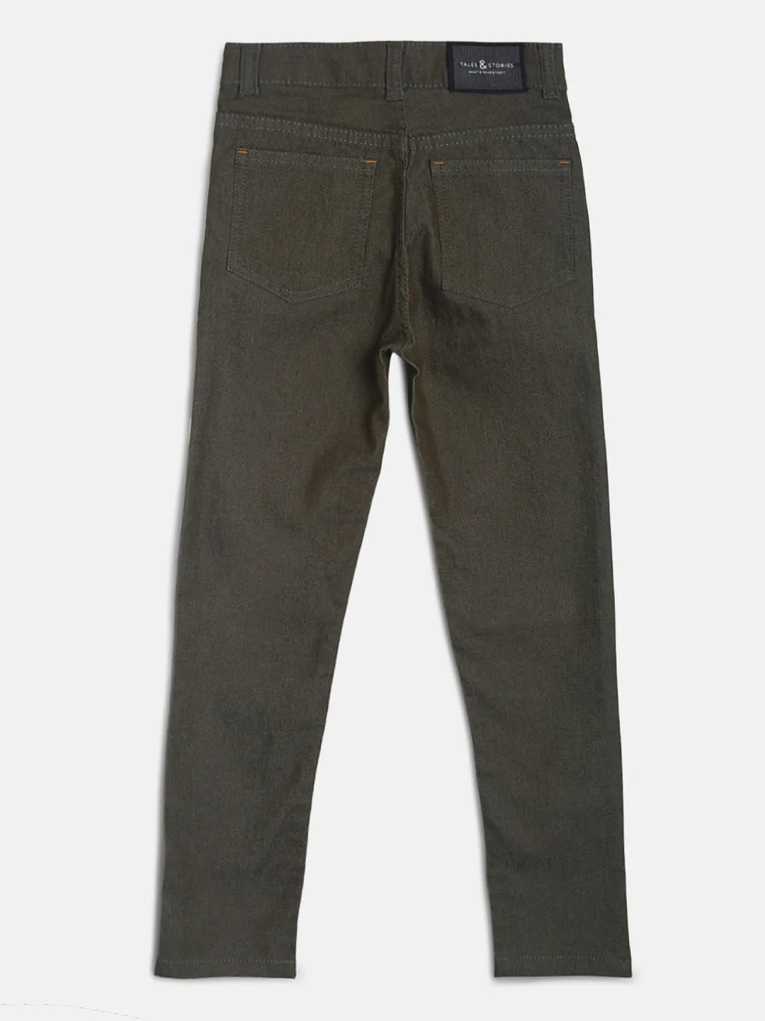 BOYS SLIM FIT OLIVE JEANS