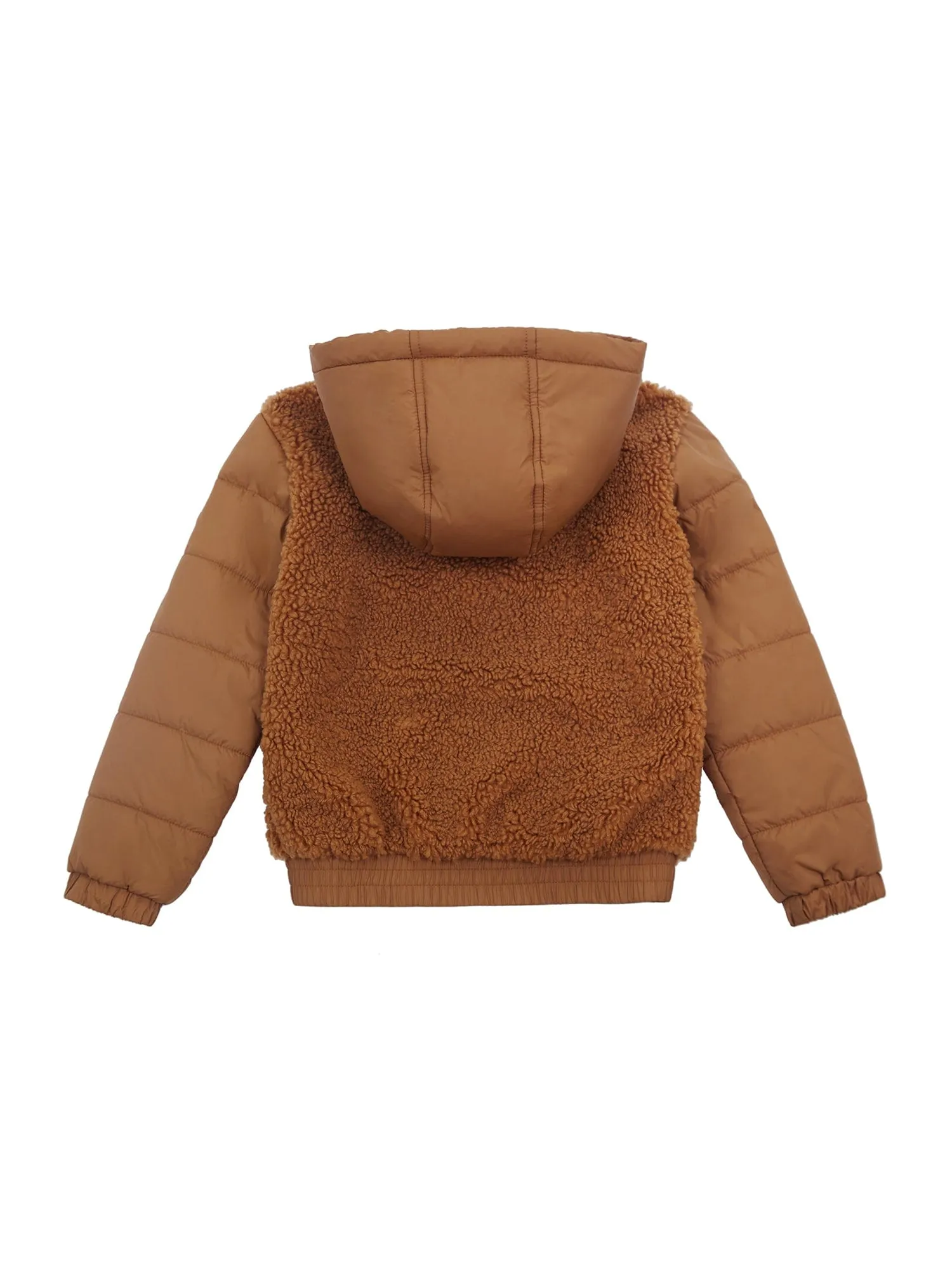 Boys' Water-Resistant Teddy Sherpa Puffer Jacket