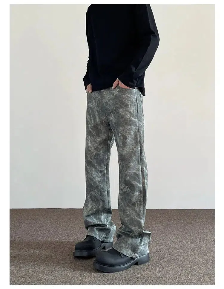 Camo Tie-Dyed Slim Fit Jeans