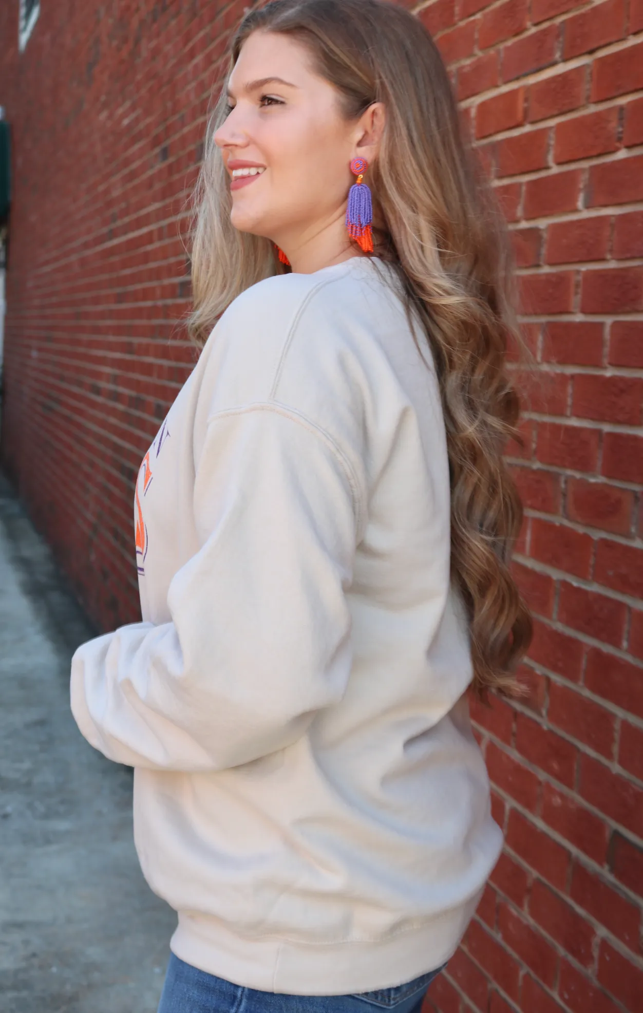 Clemson Tigers 80s Sand Thrifted Sweatshirt