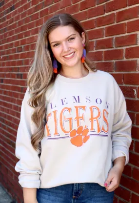 Clemson Tigers 80s Sand Thrifted Sweatshirt