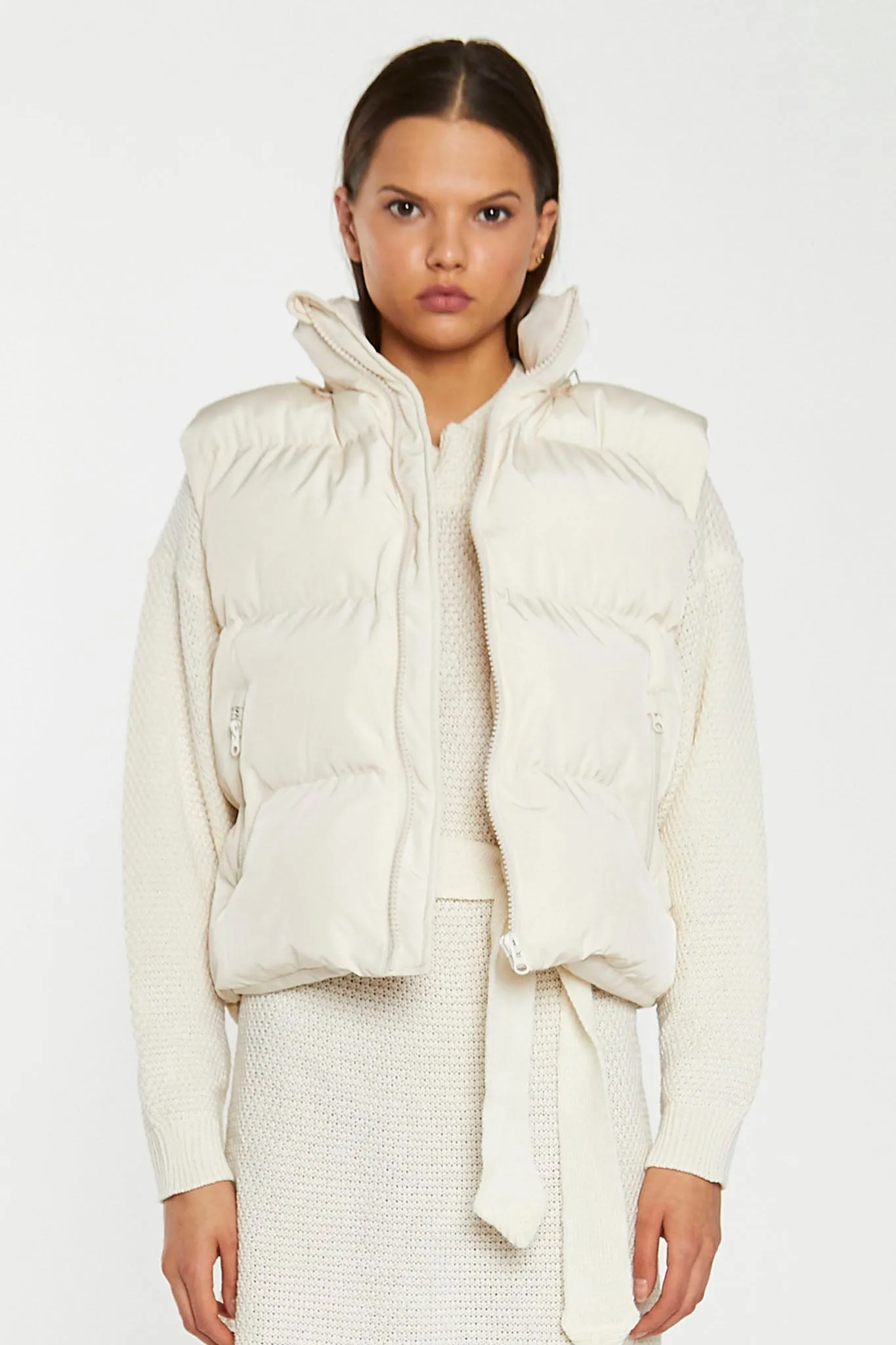 Cream Puffer Gilet