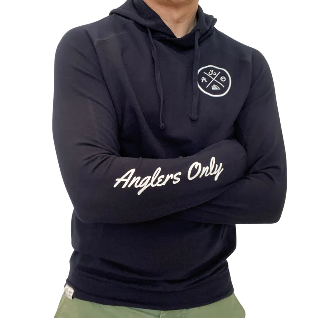 'Cross Stix' Lightweight Hoodie - Navy