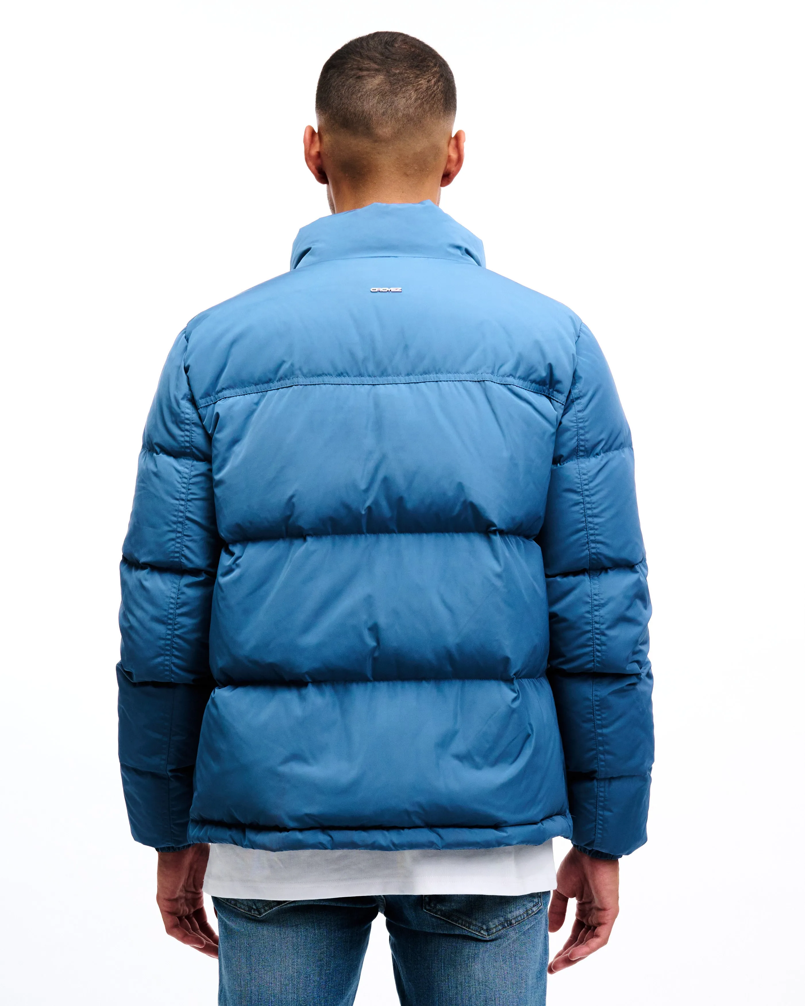 Stylish Vintage Blue Organetto Puffer Jacket by Croyez