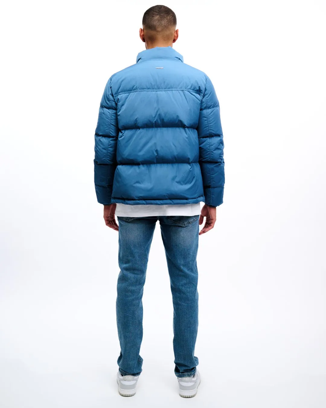 Stylish Vintage Blue Organetto Puffer Jacket by Croyez