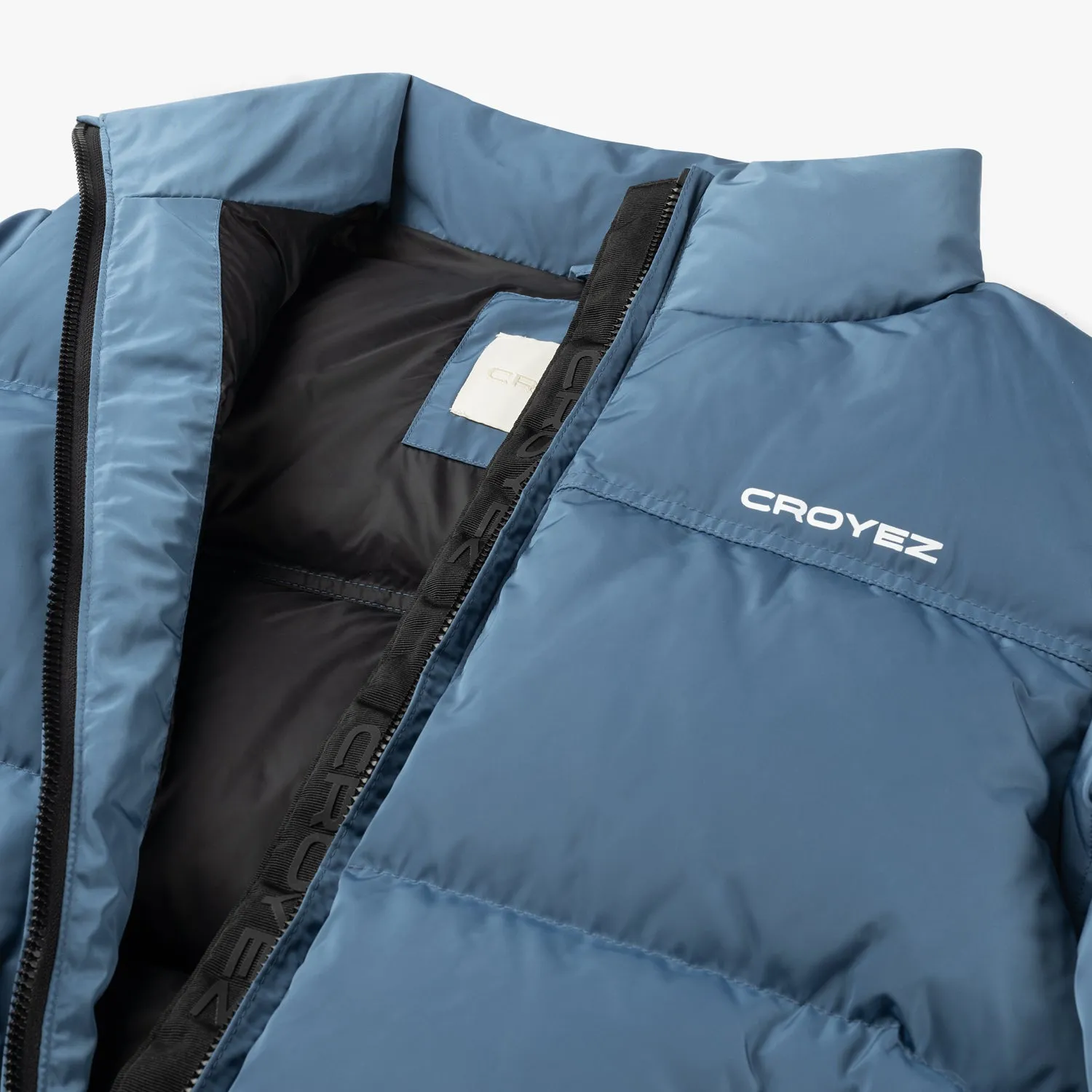 Stylish Vintage Blue Organetto Puffer Jacket by Croyez