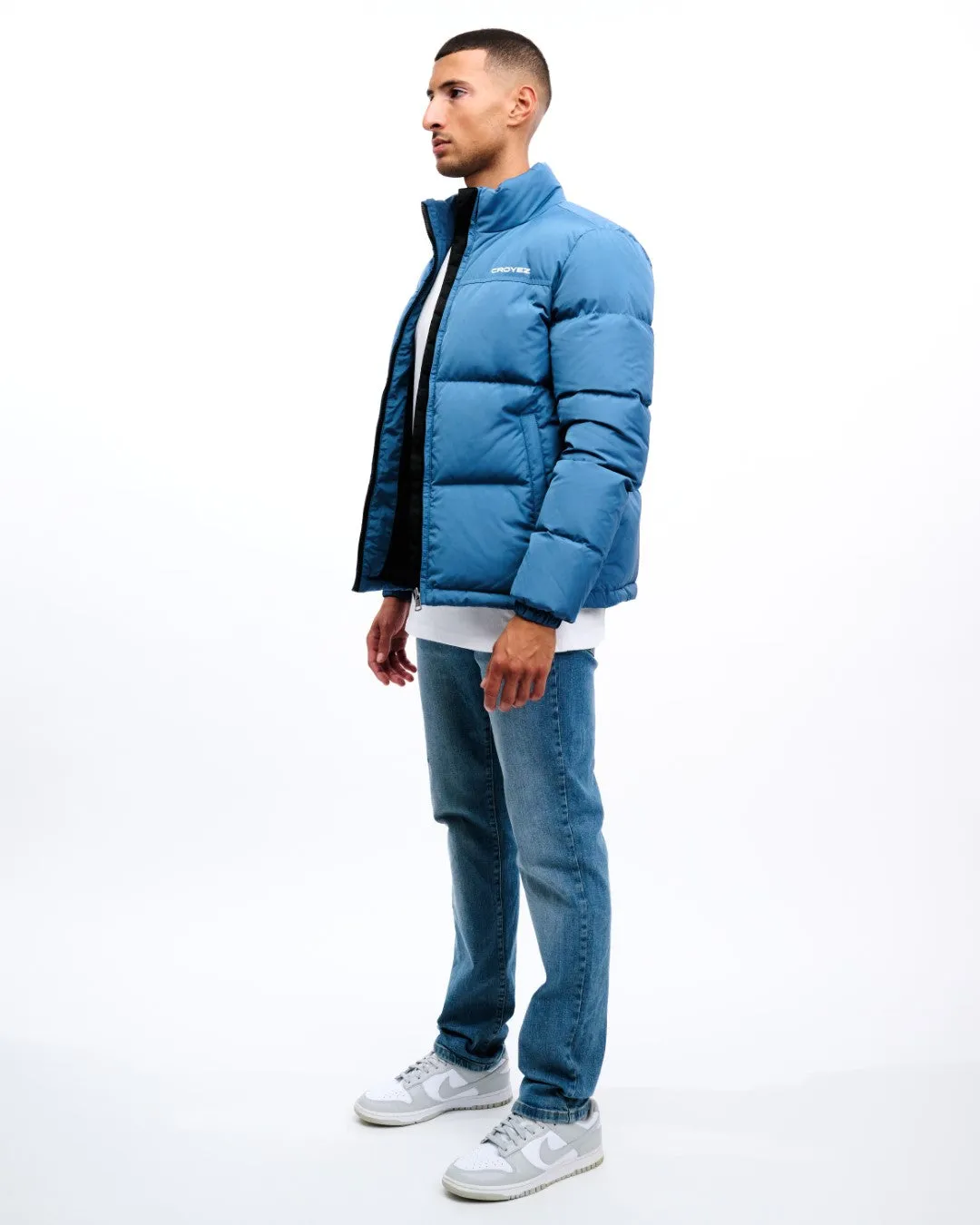 Stylish Vintage Blue Organetto Puffer Jacket by Croyez