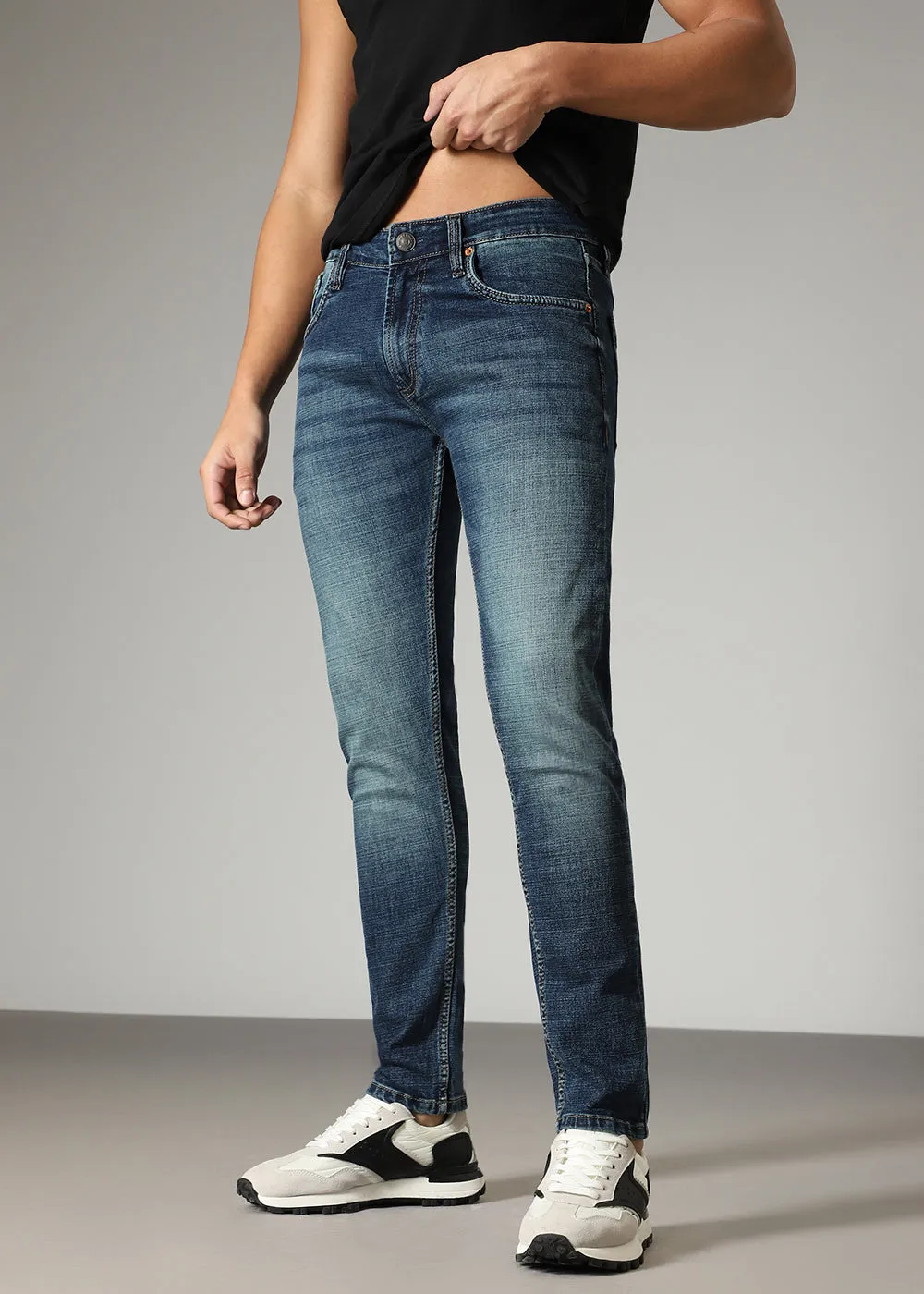 Dusty Blue Slim fit Jeans