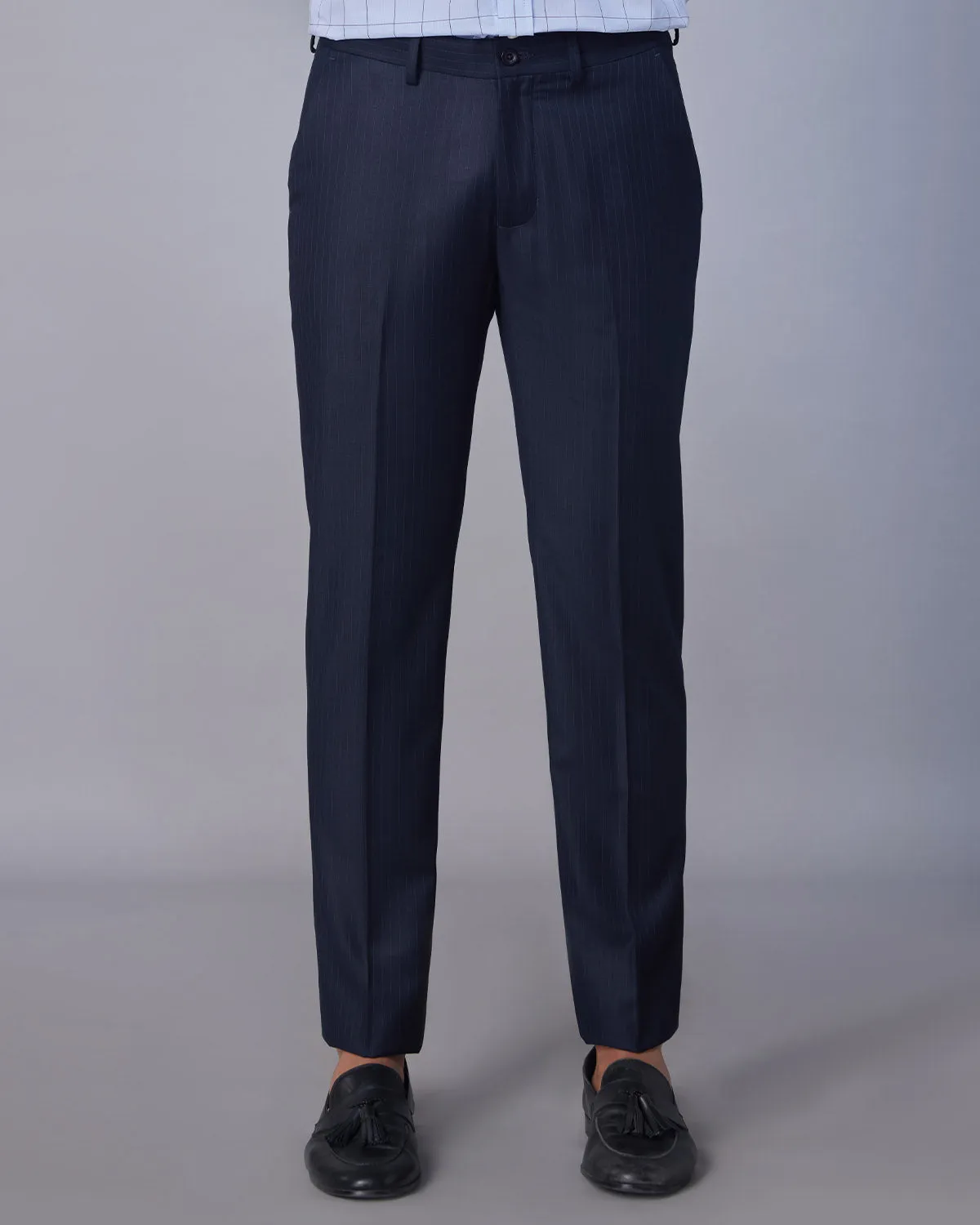 Epsilon Striped Dress Pants - Navy