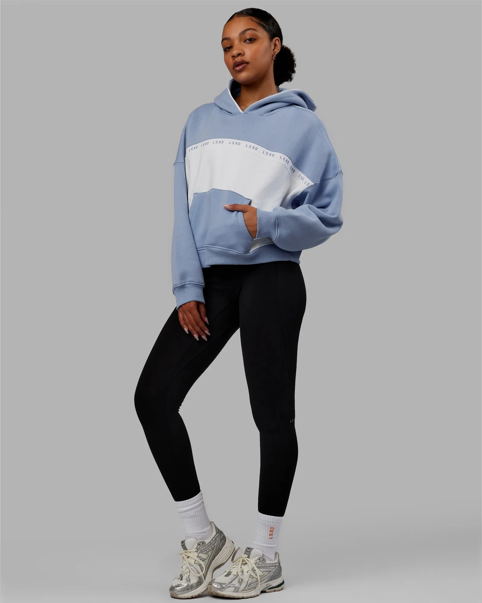 Extend Hoodie - Arctic Blue-White