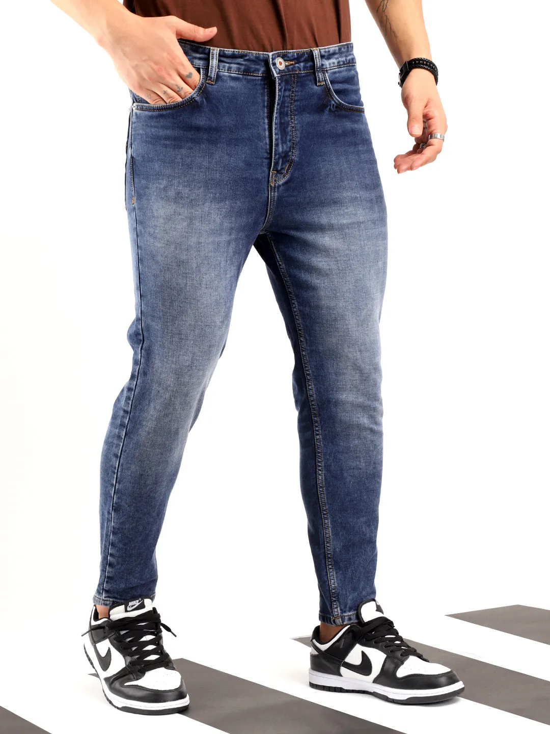 Greedy Blue Ankle Fit jeans