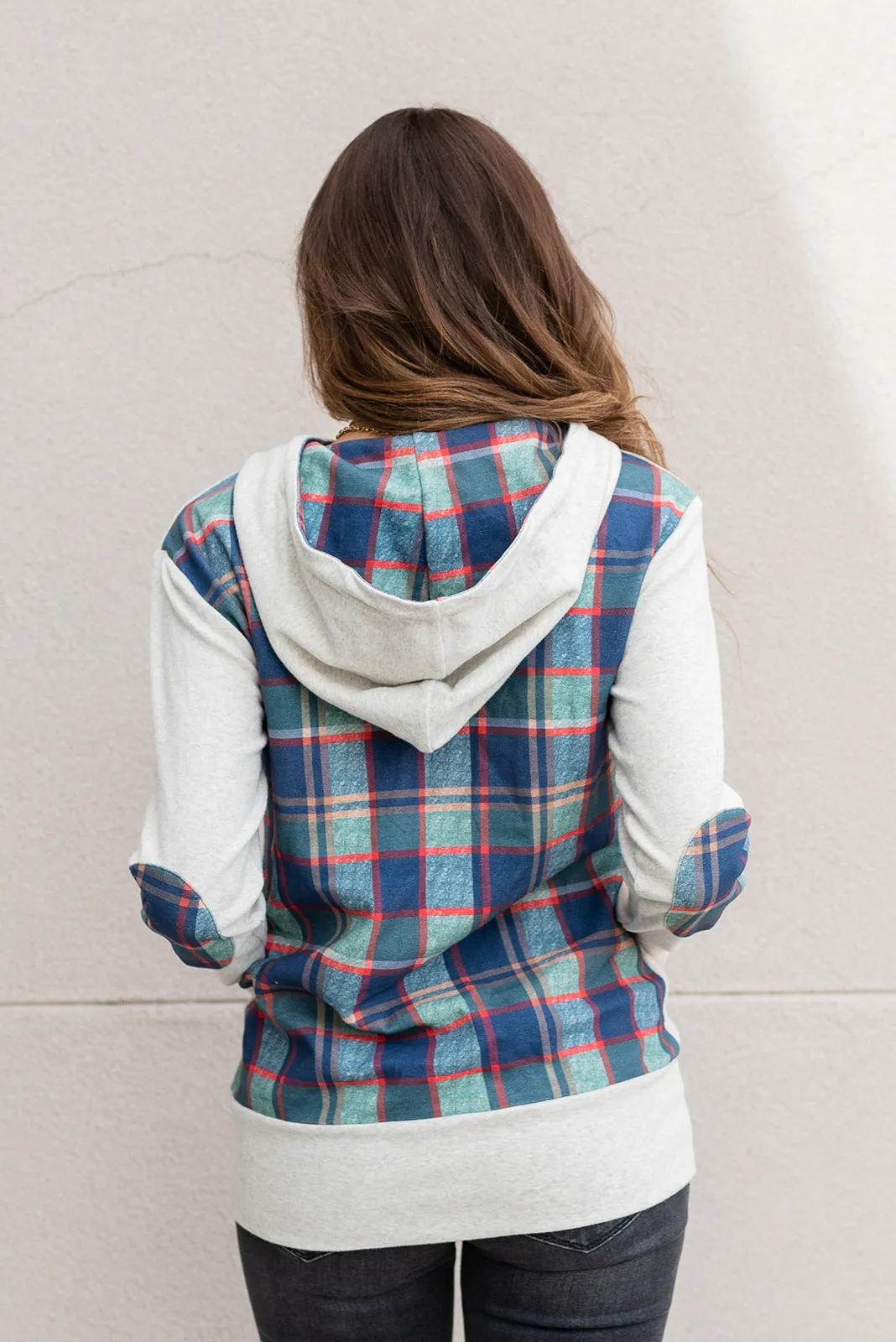 HalfZip Sweatshirt - Plaid About You Oatmeal