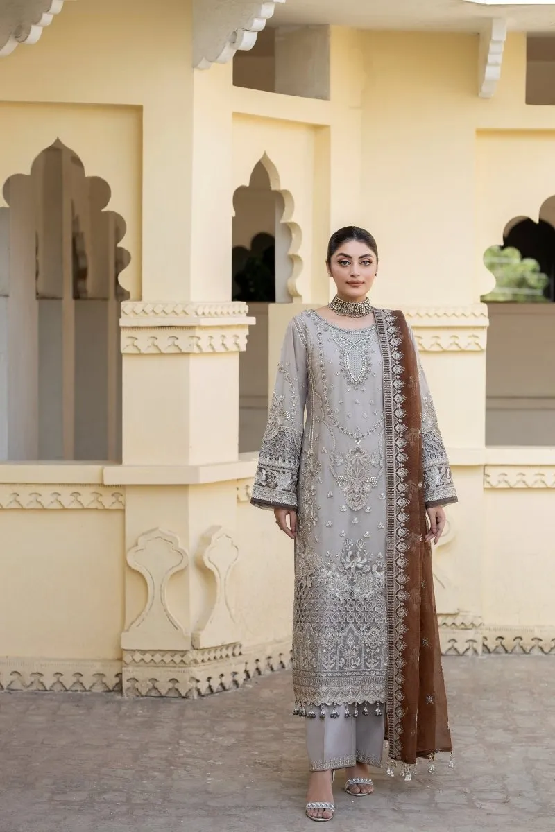 Imrozia Luxury Embellished Net Pakistani Party Wear Suit - Gulbahar Design IMR204