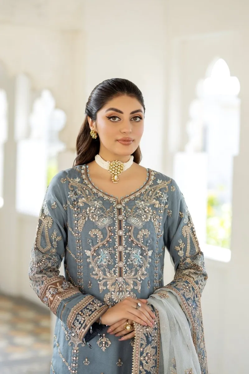 Imrozia Embellished Organza Pakistani Party Wear Suit Khushboo IMR200