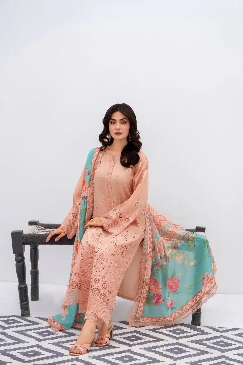 Karma Embroidered Chikankari Cotton Lawn Suit KAR124