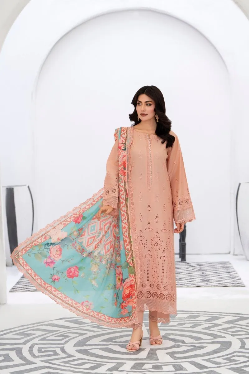 Karma Embroidered Chikankari Cotton Lawn Suit KAR124