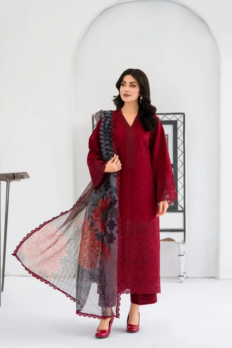 Karma Embroidered Chikankari Cotton Lawn Suit KAR127