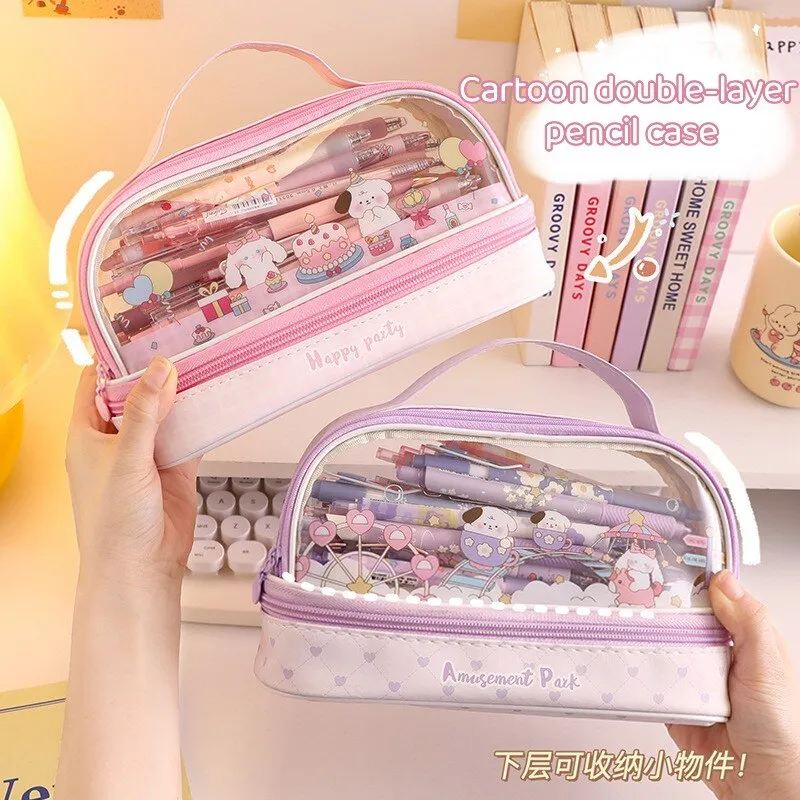 Kawaii Transparent Pencil Case