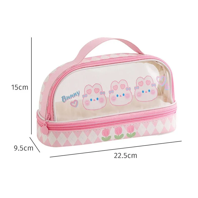 Kawaii Transparent Pencil Case