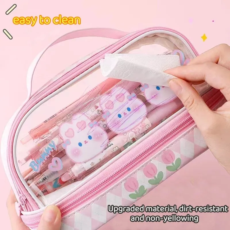 Kawaii Transparent Pencil Case