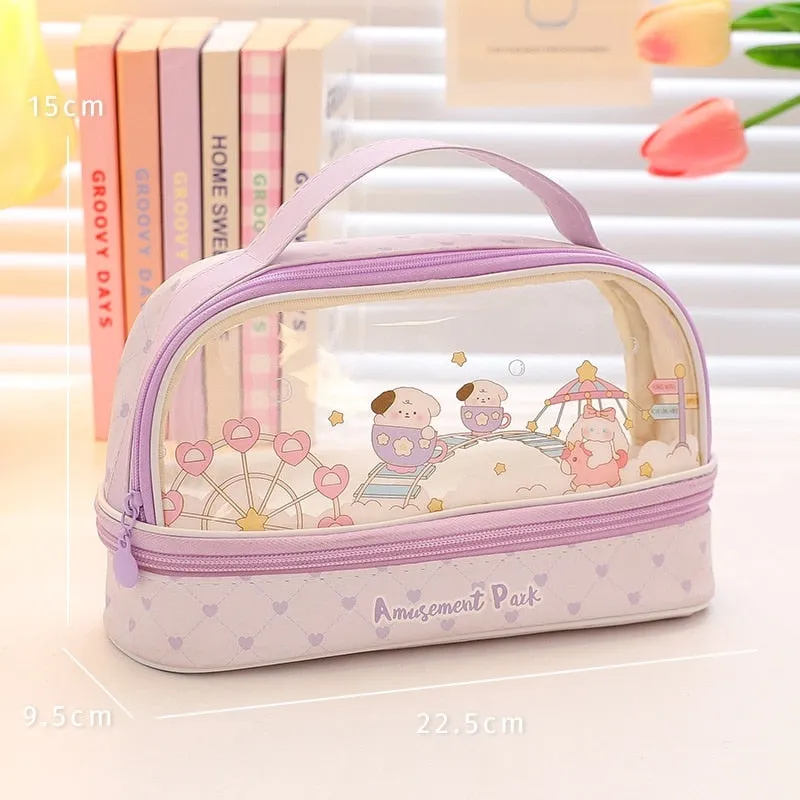 Kawaii Transparent Pencil Case