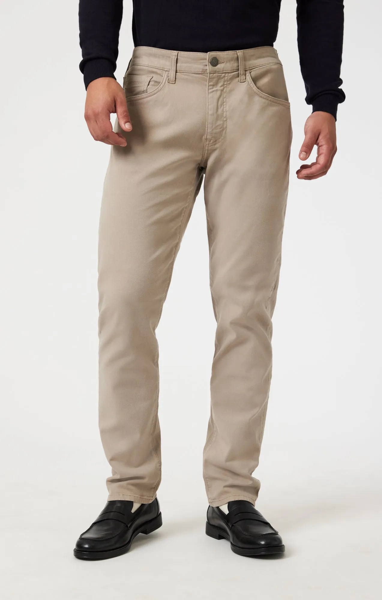 MARCUS SLIM STRAIGHT LEG IN LATTE LUXE TWILL