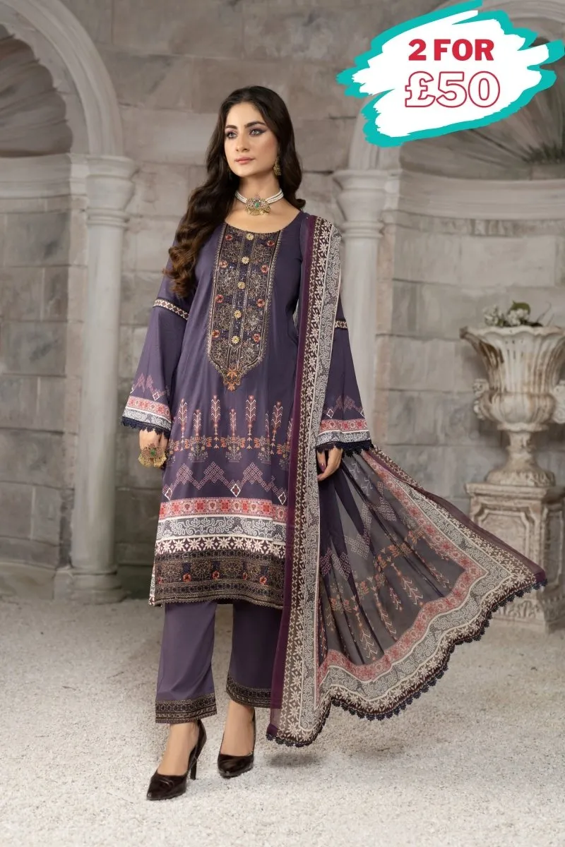 Munira Cambric 3 Piece Suit MUN502