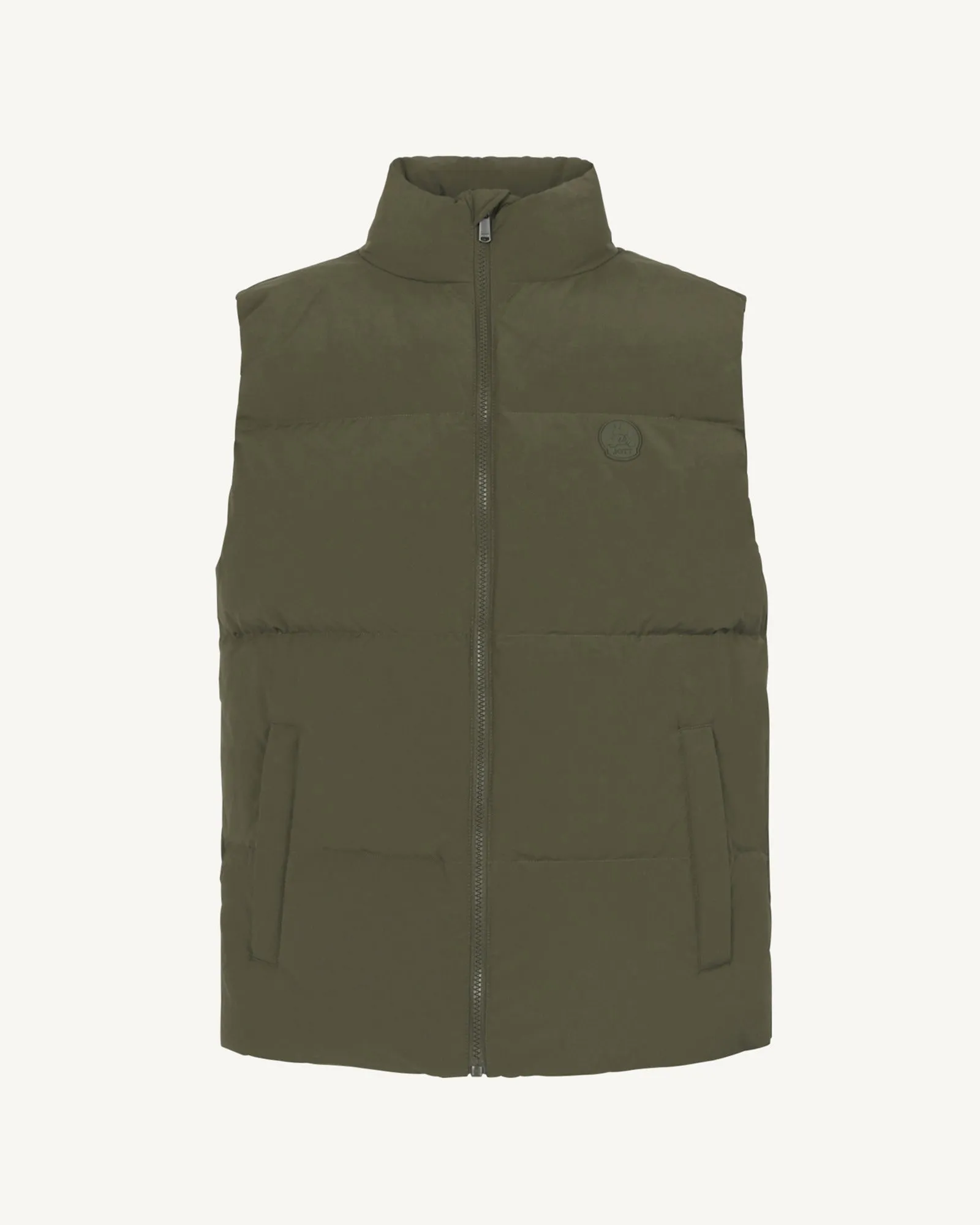 Nagano mixed puffer-style winter gilet Army