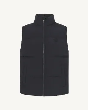 Nagano mixed puffer-style winter gilet Black