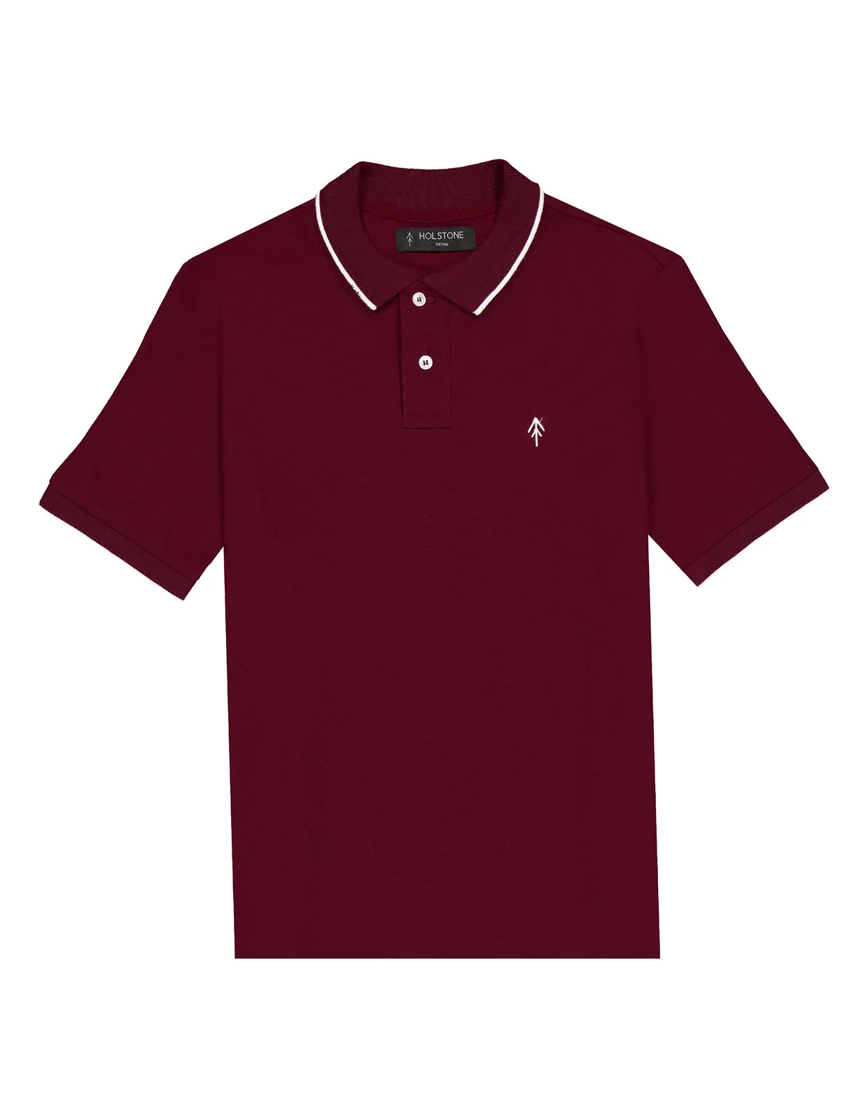 Playera Tipo Polo Regular Fit Para Hombre - Vino