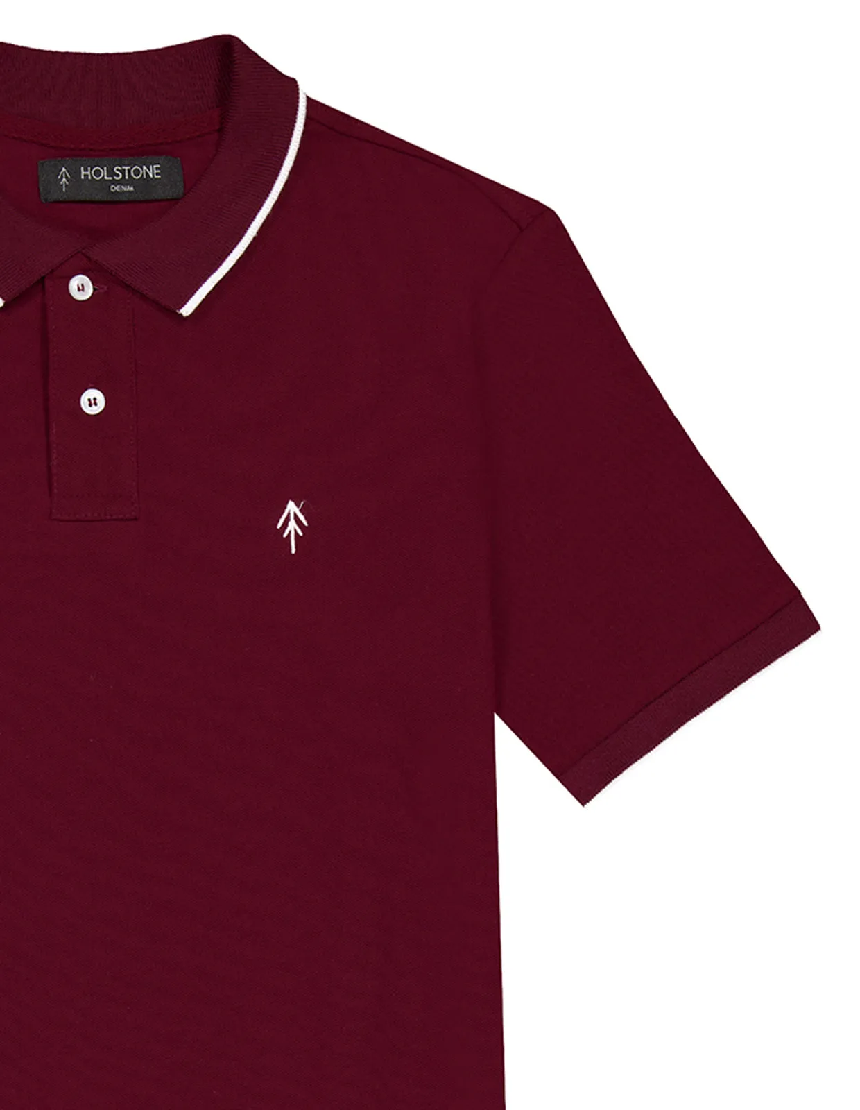 Playera Tipo Polo Regular Fit Para Hombre - Vino