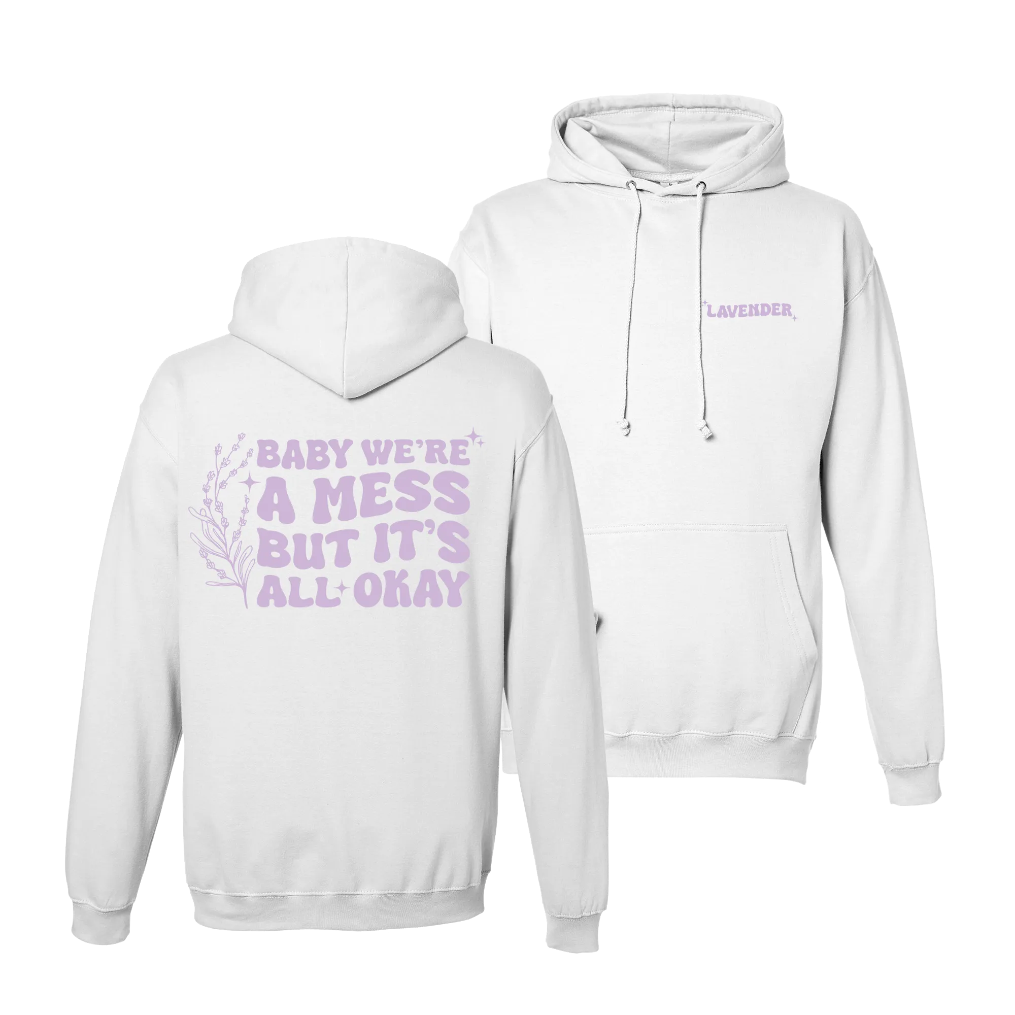 "Lavender" White Pullover